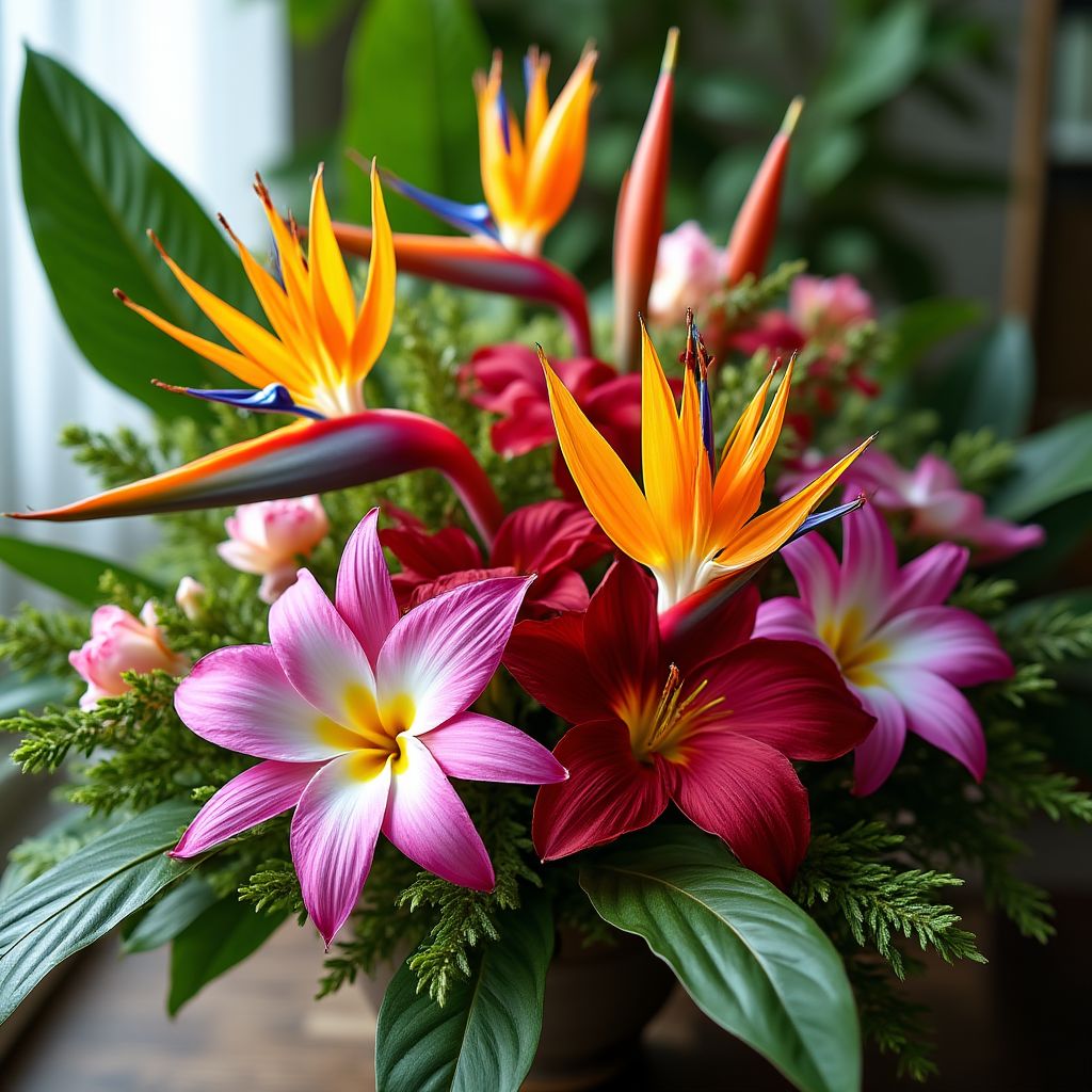 Arrangement floral exotique